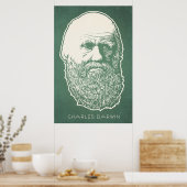 Charles Darwin Poster (Keuken)