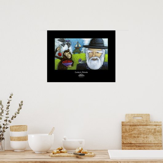 Charles Darwin Poster (Keuken)