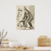 Charles Darwin Poster (Keuken)