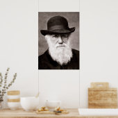 Charles Darwin Poster (Keuken)