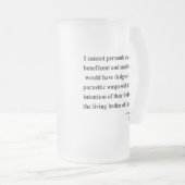 Charles Darwin Quote 2a Matglas Bierpul (Voorkant rechts)