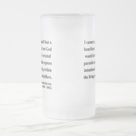 Charles Darwin Quote 2a Matglas Bierpul (Center)