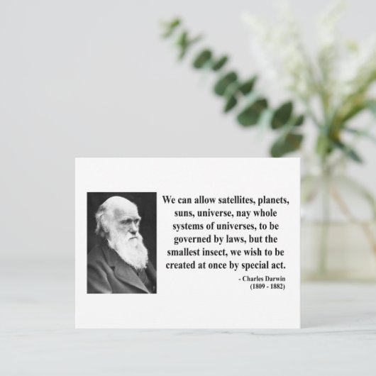 Charles Darwin Quote 4b Briefkaart (Staand voorkant)