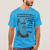 Charles Darwin Quote Evolution Pro Science Quote T-shirt (Voorkant)