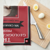 Charles Darwin Repro Retro Theedoek (Quarter Fold)
