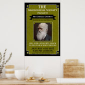 Charles Darwin  Repro Retro Wall Art Poster (Keuken)
