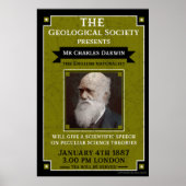 Charles Darwin Repro Retro Wall Art Poster (Voorkant)