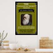 Charles Darwin Repro Retro Wall Art Poster (Keuken)
