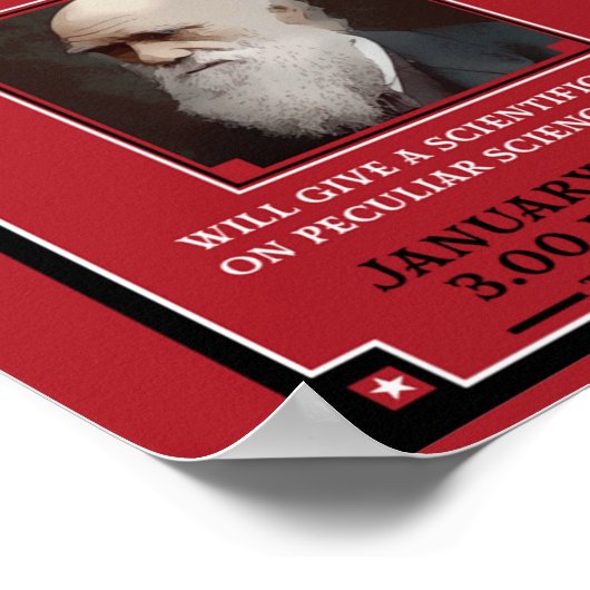 Charles Darwin  Repro Retro Wall Art Poster (Hoek)