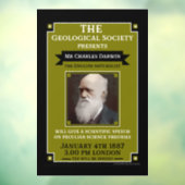 Charles Darwin Repro Retro Wall Art Raamsticker (Vel 3)