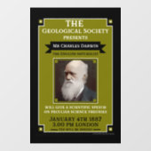 Charles Darwin  Repro Retro Wall Art Raamsticker (Vel)