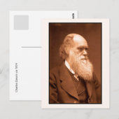 Charles Darwin rond 1874 Briefkaart (Voorkant / Achterkant)