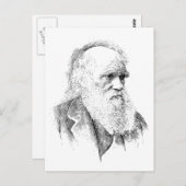 Charles Darwin, The Origin of Species 1872 Briefkaart (Voorkant / Achterkant)