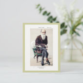 Charles Darwin Vanity Fair Illustratie Briefkaart (Staand voorkant)