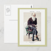 Charles Darwin Vanity Fair Illustratie Briefkaart (Voorkant / Achterkant)
