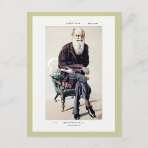 Charles Darwin Vanity Fair Illustratie Briefkaart
