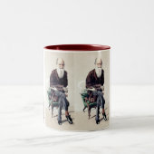 Charles Darwin Vanity Fair Illustratie Tweekleurige Koffiemok (Center)