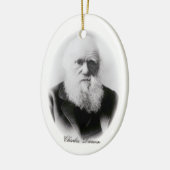 Charles Darwin Vignette Keramisch Ornament (Links)