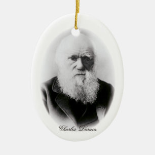 Charles Darwin Vignette Keramisch Ornament