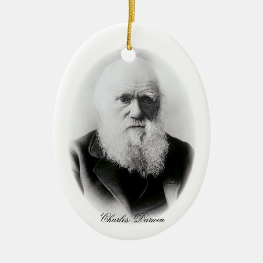 Charles Darwin Vignette Keramisch Ornament (Voorkant)