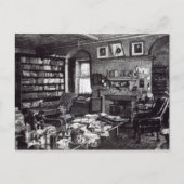 Charles Darwin's studie in Down House, 1882 Briefkaart (Voorkant)