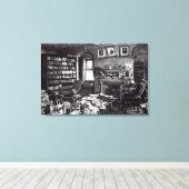 Charles Darwin's studie in Down House, 1882 Canvas Afdruk (Insitu (Houten vloer))