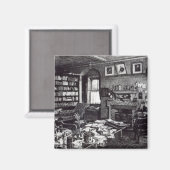 Charles Darwin's studie in Down House, 1882 Magneet (Voorkant / Achterkant)