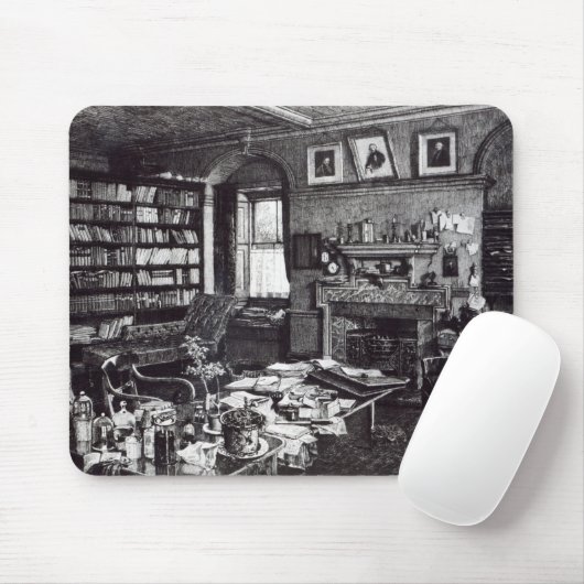 Charles Darwin's studie in Down House, 1882 Muismat (Met muis)