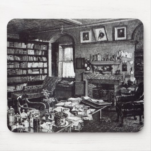 Charles Darwin's studie in Down House, 1882 Muismat (Voorkant)