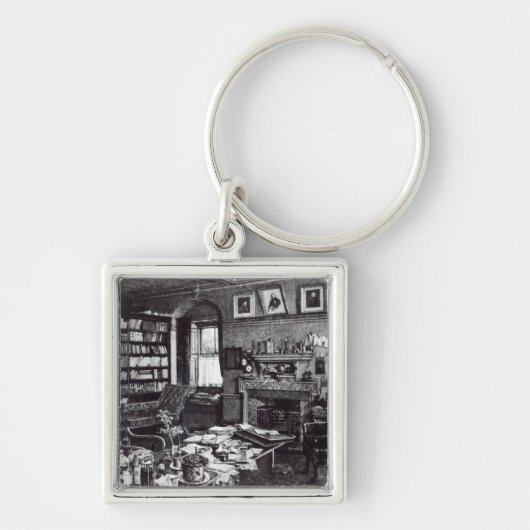 Charles Darwin's studie in Down House, 1882 Sleutelhanger (Voorkant)