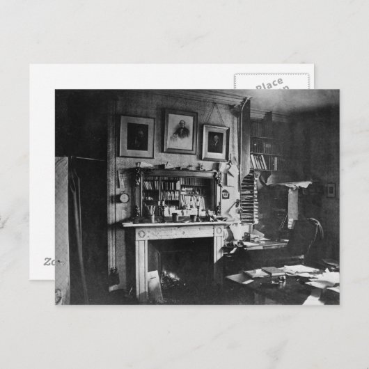Charles Darwin's studie in Down House Briefkaart (Voorkant / Achterkant)