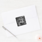 Charles Darwin's studie in Down House Vierkante Sticker (Envelop)