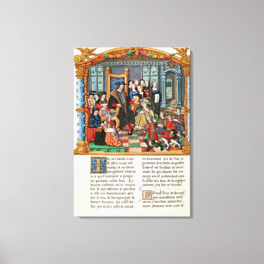 Charles de Bold, hertog van Bourgogne Canvas Afdruk (Voorkant)