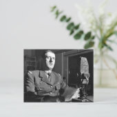 Charles De Gaulle Portrait Briefkaart (Staand voorkant)