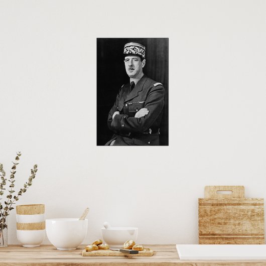 Charles de Gaulle Poster (Keuken)