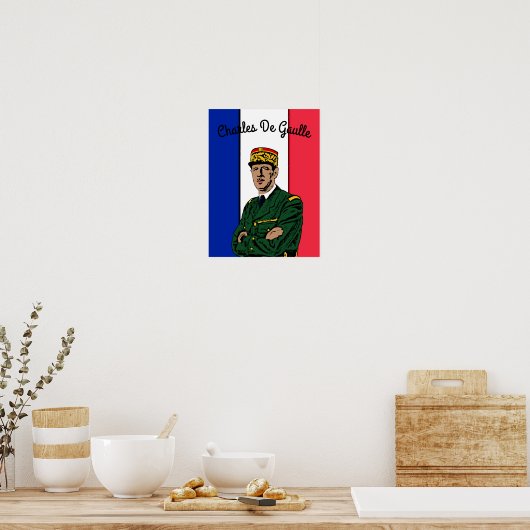 Charles de Gaulle Poster (Keuken)