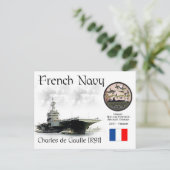 Charles de Gaulle (R91), Franse Vliegtuig Carrier Briefkaart (Staand voorkant)