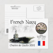 Charles de Gaulle (R91), Franse Vliegtuig Carrier Briefkaart (Voorkant / Achterkant)