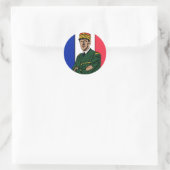 Charles de Gaulle Ronde Sticker (Tas)