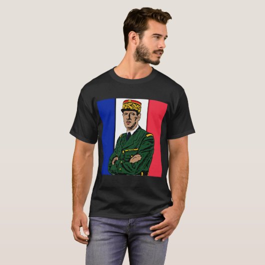 Charles de Gaulle T-shirt (Voorkant volledig)