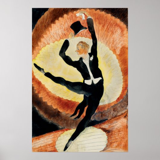 Charles Demuth Acrobatische Mannelijke Danser met  Poster (Voorkant)