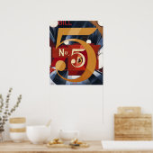 Charles Demuth Ik zag de figuur 5 in goud Abstract Poster (Keuken)