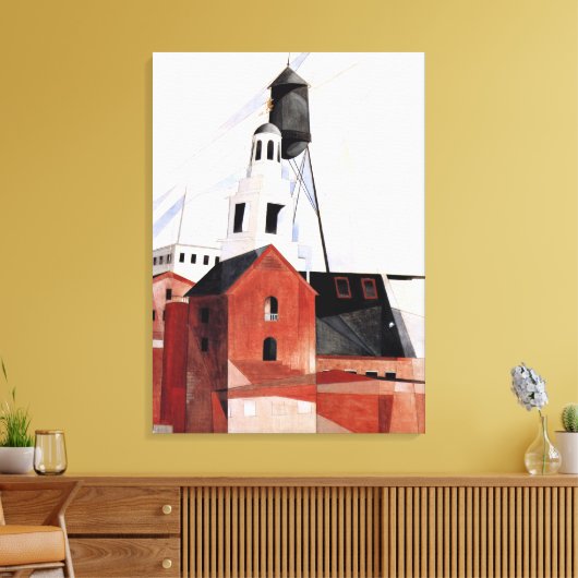 Charles Demuth schilderij, Lancaster Canvas Afdruk (Insitu (Woonkamer))