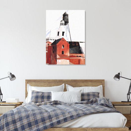 Charles Demuth schilderij, Lancaster Canvas Afdruk (Insitu (Slaapkamer))