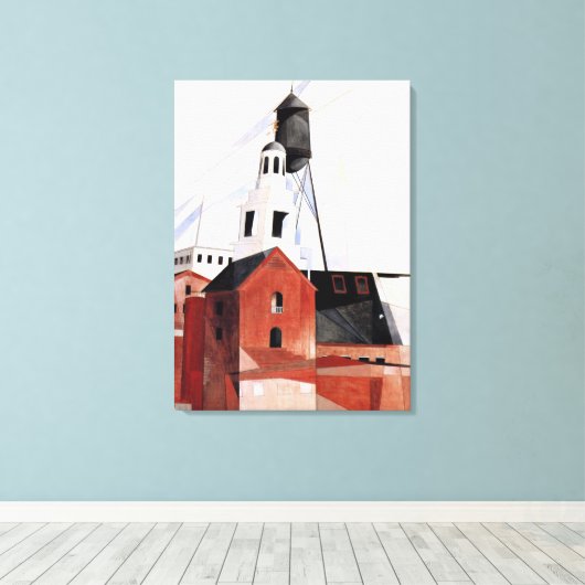 Charles Demuth schilderij, Lancaster Canvas Afdruk (Insitu (Houten vloer))