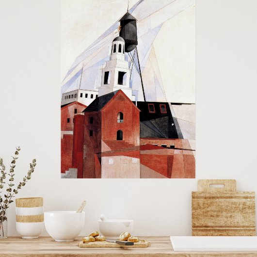 Charles Demuth schilderij, Lancaster Poster (Keuken)