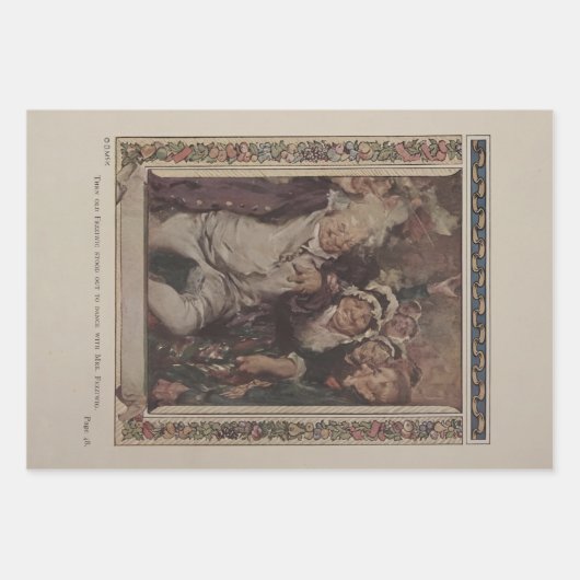 Charles Dickens' A Christmas Carol 1914 Gift Wrap Inpakpapier Vel (Voorkant 2)