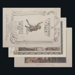 Charles Dickens' A Christmas Carol (1914) Inpakpapier Vel<br><div class="desc">Wikkel je geschenken in literaire charme met deze set van 3 platte vellen cadeauverpakking met prachtige afbeeldingen uit de 1914-editie van Charles Dickens' klassieker, A Christmas Carol. Dit collectie bevat iconische illustraties van Tiny Tim op de cover, Scrooge die bij de familie Cratchit komt eten en de oprechte zin: "God...</div>
