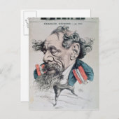 Charles Dickens astride over het Kanaal Briefkaart (Voorkant / Achterkant)