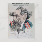 Charles Dickens astride over het Kanaal Briefkaart (Voorkant)